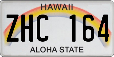 HI license plate ZHC164