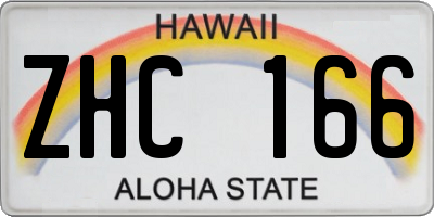 HI license plate ZHC166