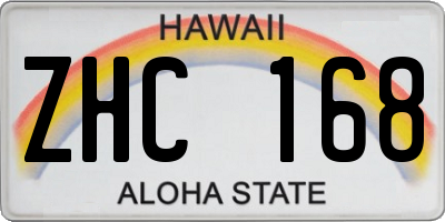 HI license plate ZHC168