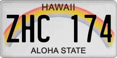 HI license plate ZHC174