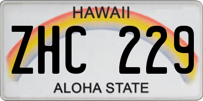 HI license plate ZHC229