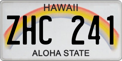HI license plate ZHC241