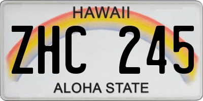 HI license plate ZHC245