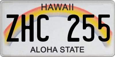 HI license plate ZHC255