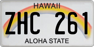 HI license plate ZHC261