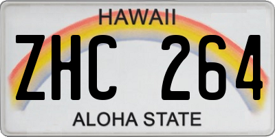 HI license plate ZHC264
