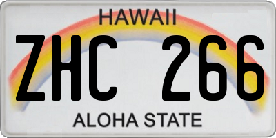 HI license plate ZHC266
