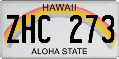 HI license plate ZHC273