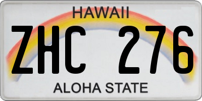 HI license plate ZHC276
