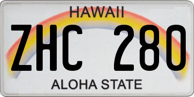 HI license plate ZHC280