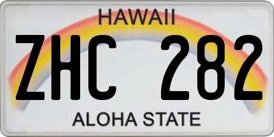 HI license plate ZHC282