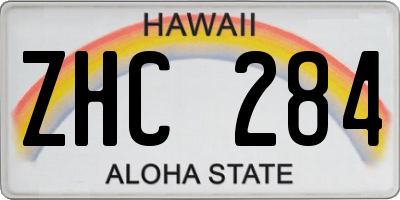 HI license plate ZHC284