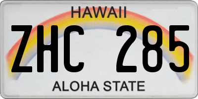 HI license plate ZHC285