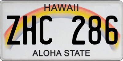 HI license plate ZHC286