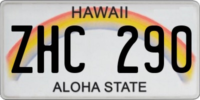 HI license plate ZHC290