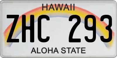 HI license plate ZHC293
