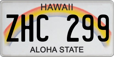 HI license plate ZHC299