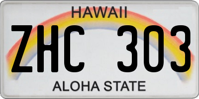 HI license plate ZHC303