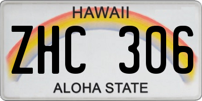 HI license plate ZHC306