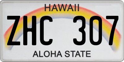 HI license plate ZHC307