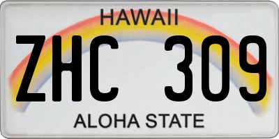 HI license plate ZHC309