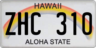 HI license plate ZHC310