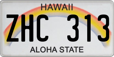 HI license plate ZHC313