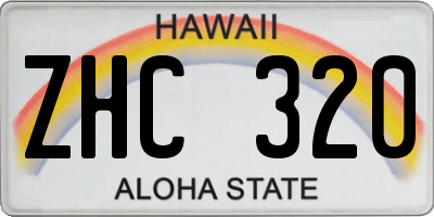 HI license plate ZHC320