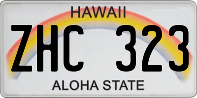 HI license plate ZHC323
