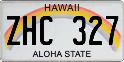 HI license plate ZHC327