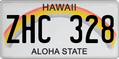 HI license plate ZHC328
