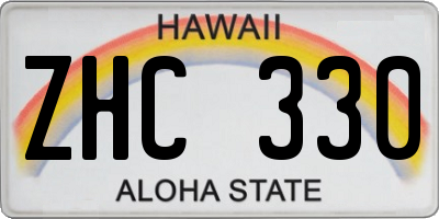 HI license plate ZHC330