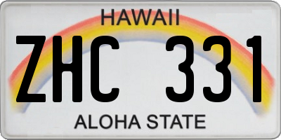 HI license plate ZHC331