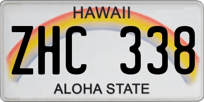 HI license plate ZHC338