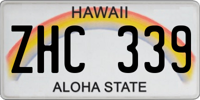 HI license plate ZHC339
