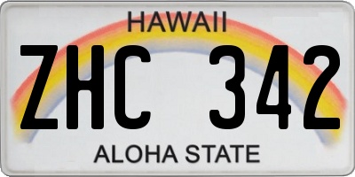 HI license plate ZHC342