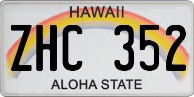 HI license plate ZHC352