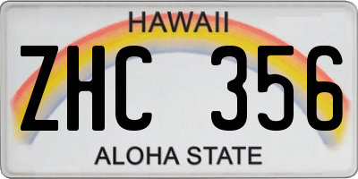 HI license plate ZHC356
