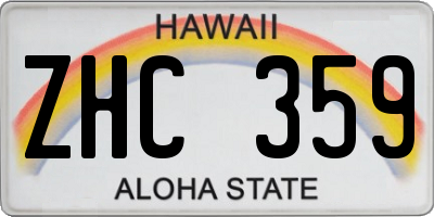 HI license plate ZHC359