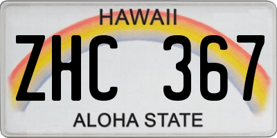 HI license plate ZHC367