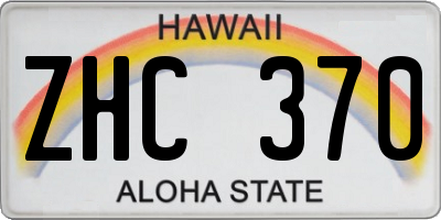 HI license plate ZHC370