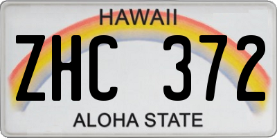 HI license plate ZHC372
