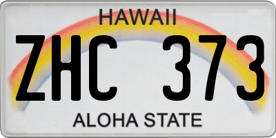 HI license plate ZHC373