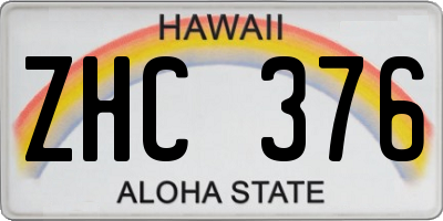 HI license plate ZHC376