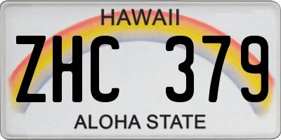 HI license plate ZHC379