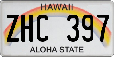 HI license plate ZHC397