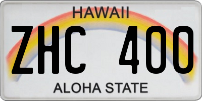 HI license plate ZHC400