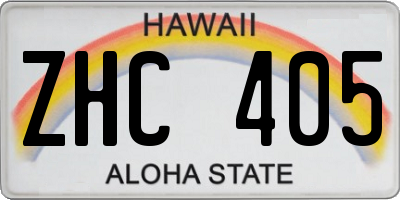 HI license plate ZHC405