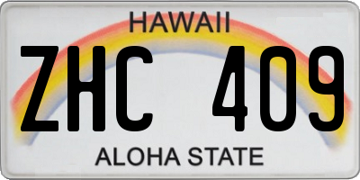 HI license plate ZHC409