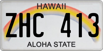 HI license plate ZHC413